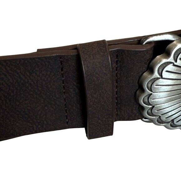 Boho Cowgirl Belt w/ Silver & Turquoise Buckle - Picture 4 of 5